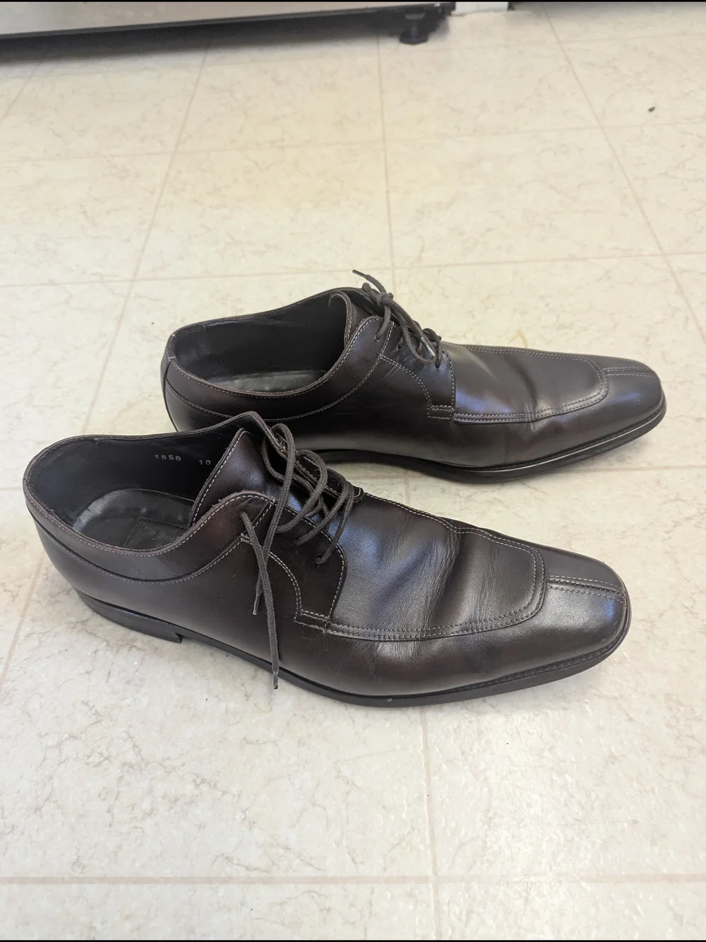 To Boot Men’s Dark Brown Leather Derby Oxfords 10